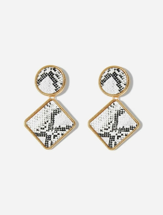 Snakeskin Square Drop