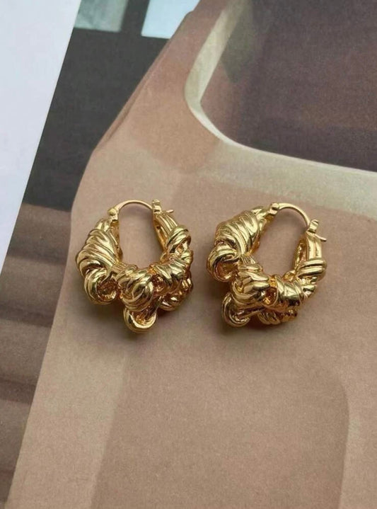 Knotted Hoop Earrings