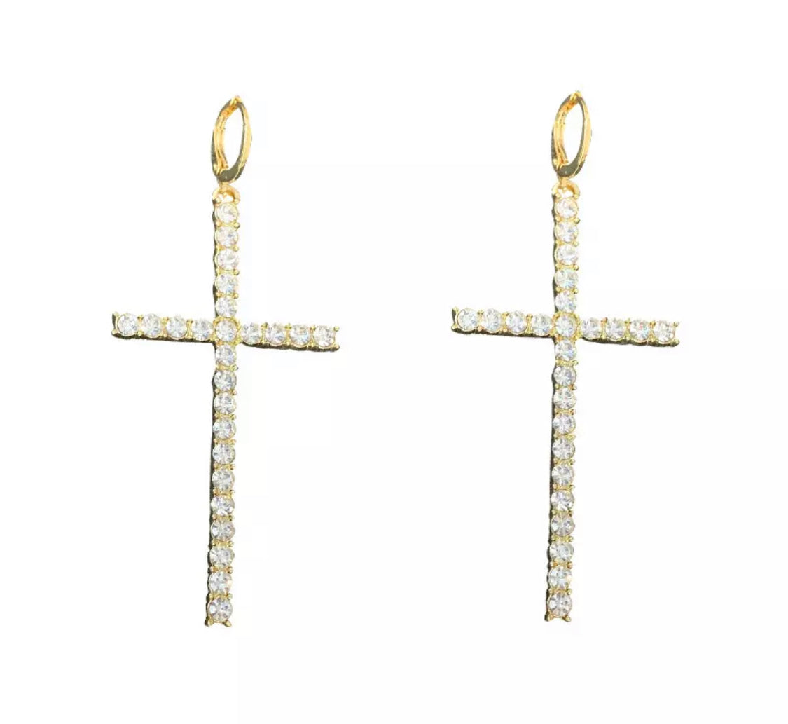 Keep It Weird Cross Eearrings